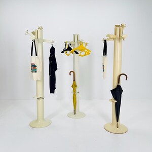 1 of 3 Italian white Space Plata Coat Planta  Rack by Giancarlo Piretti for Castelli / Anonima Castelli, 1970s