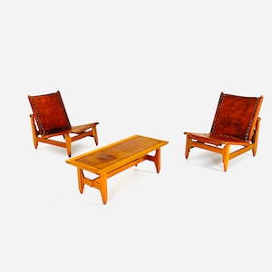 Mid century chairs set by Werner Biermann  for Arte Sano 1960s Colombia