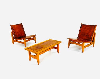 Mid century chairs set by Werner Biermann  for Arte Sano 1960s Colombia