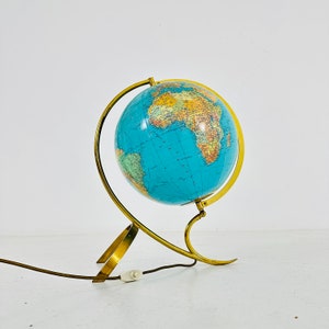 Mid-century German political brass globe, 1960s.