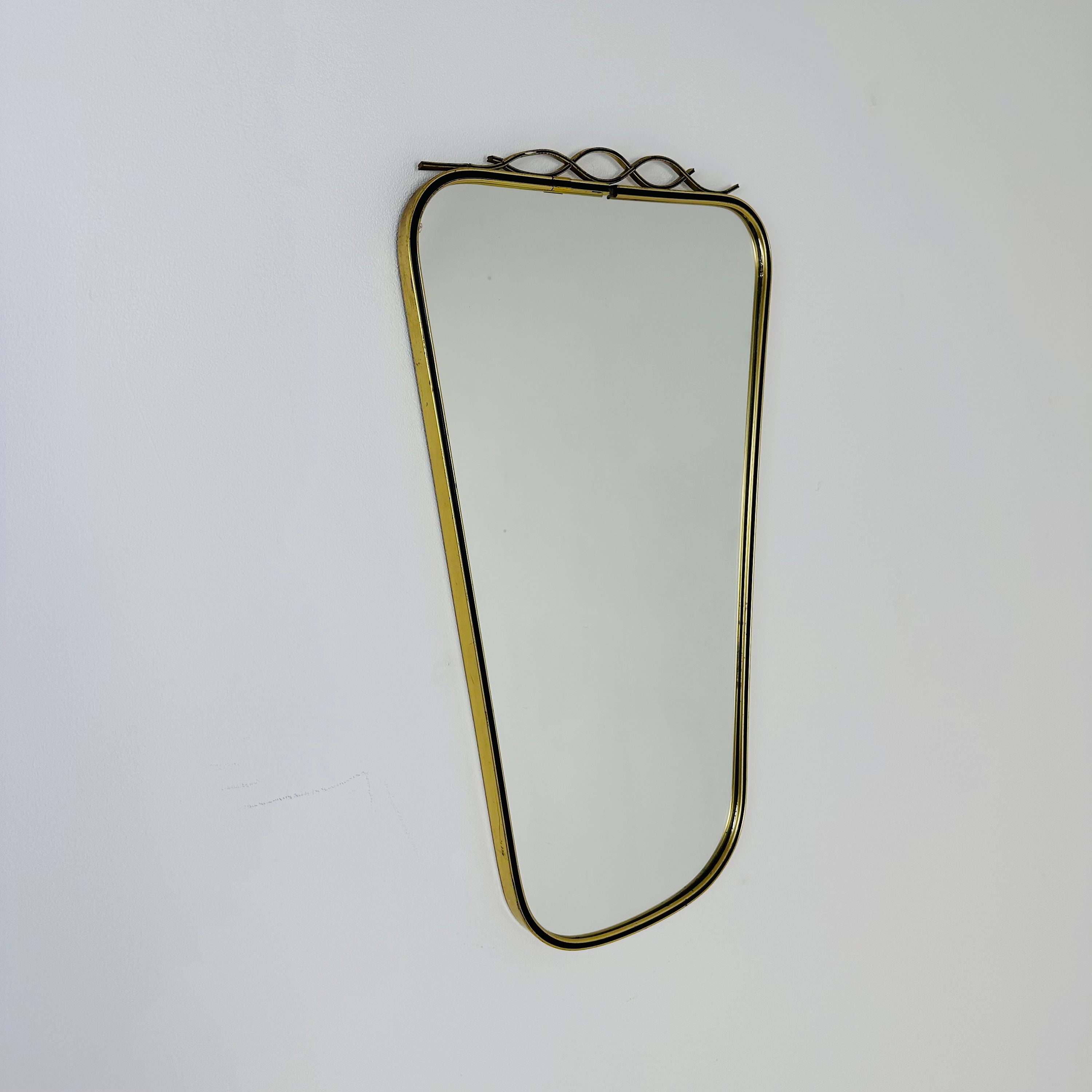  YCHMIR Vintage Spiegel klein Wandspiegel Hängespiegel 36,8 x  25,4 cm oval Gold