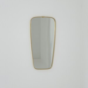 Mid Century asymmetric Original kidney wall mirror by schon form Germany  60s