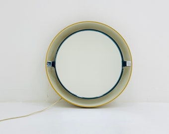 Allibert A41 vintage Mirror titiling back light space age design , wall mounted , france .1970s