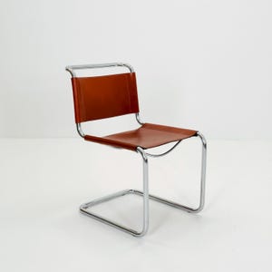 1 of 4 Mid-Century S33 Chair by Mart Stam for Fasem, 1980s Italy