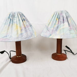 Rare set of 2x Danish design modern 60s table lamps mid century teak lights table lamp sideboard lighting
