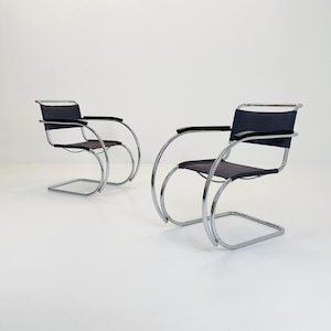 Set of Two S533 /MR20 Armchairs by Ludwig Mies van der Rohe for Thonet, 1980s — Bauhaus Design,  Germany