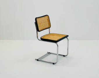 Silla Cantilever Cesca de mediados de siglo de Marcel Breuer / Diseño Bauhaus / Italia, década de 1980