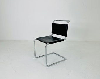 Mid century Bauhaus Spoleto black chair for Knoll by Ufficio Tecnico 1970s