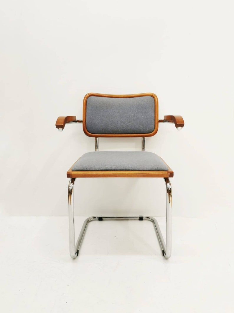 Marcel Breuer B32 upholstered Cesca Armchair, bauhaus design by Bene image 2