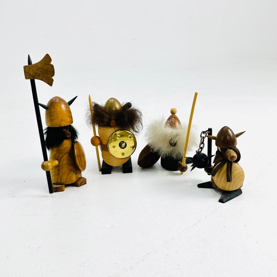 Mid Century Viking Handcrafted Figurines Set 1960s , Made in