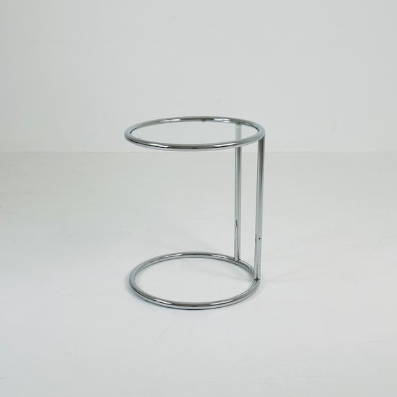 Round chrome end table discount