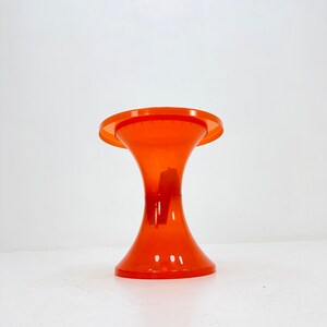 Tabouret Tom Tom en cristal orange Space Age, 1970 image 7