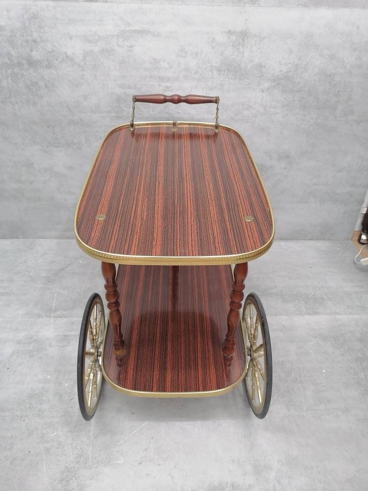 Chariot De Bar Ou Chariot à Boissons En Laiton Du Milieu Du Siècle Dernier De Josef Frank Pour Svenskt Tenn