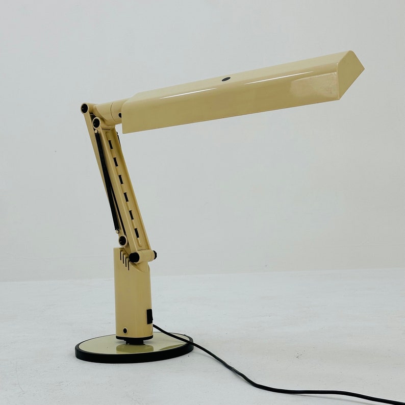 Swedish white Space Age Desk Lamp from Fagerhult 1970s Bild 3
