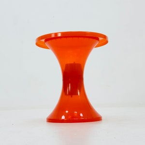 Tabouret Tom Tom en cristal orange Space Age, 1970 image 3