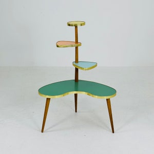 GRANDE portavasi tedesco, colorato vintage metà secolo minimalista portavasi da interno tavolino laterale tavolo da fiori retrò
