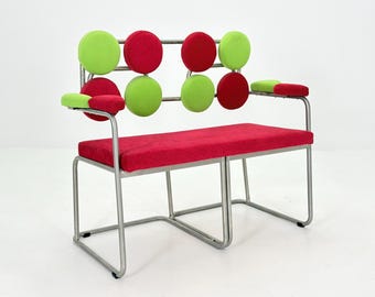 Rare Mid Century Bauhaus Marshmallow Bench Sofa, Germany 1980s