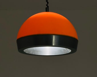 Space Age  orange plastic adjustable pendant lamp  1970s
