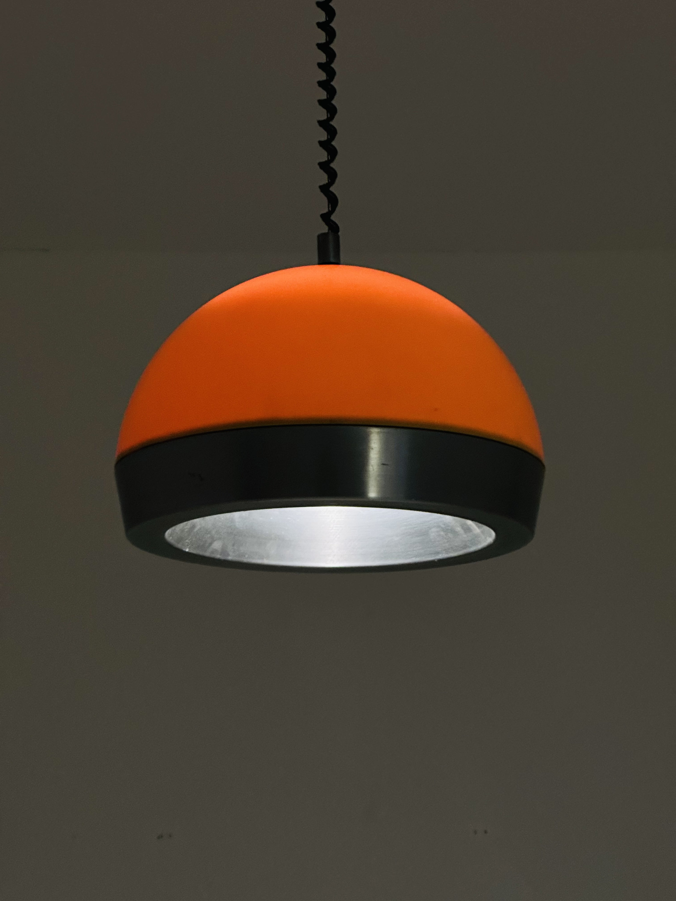 Space Age Orange Plastic Adjustable Pendant Lamp 1970s - Etsy