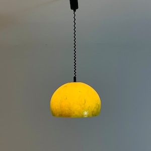 space age pendant lamp by Harvey Guzzini for Meblo Italy 1980s