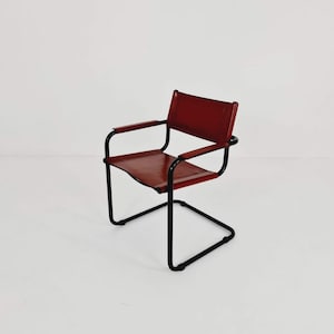 1 of 4 Bauhaus Model MG5 Centro Studio Desk Chairs in Dark Cognac by Mart Stam & Marcel Breuer, 1970s