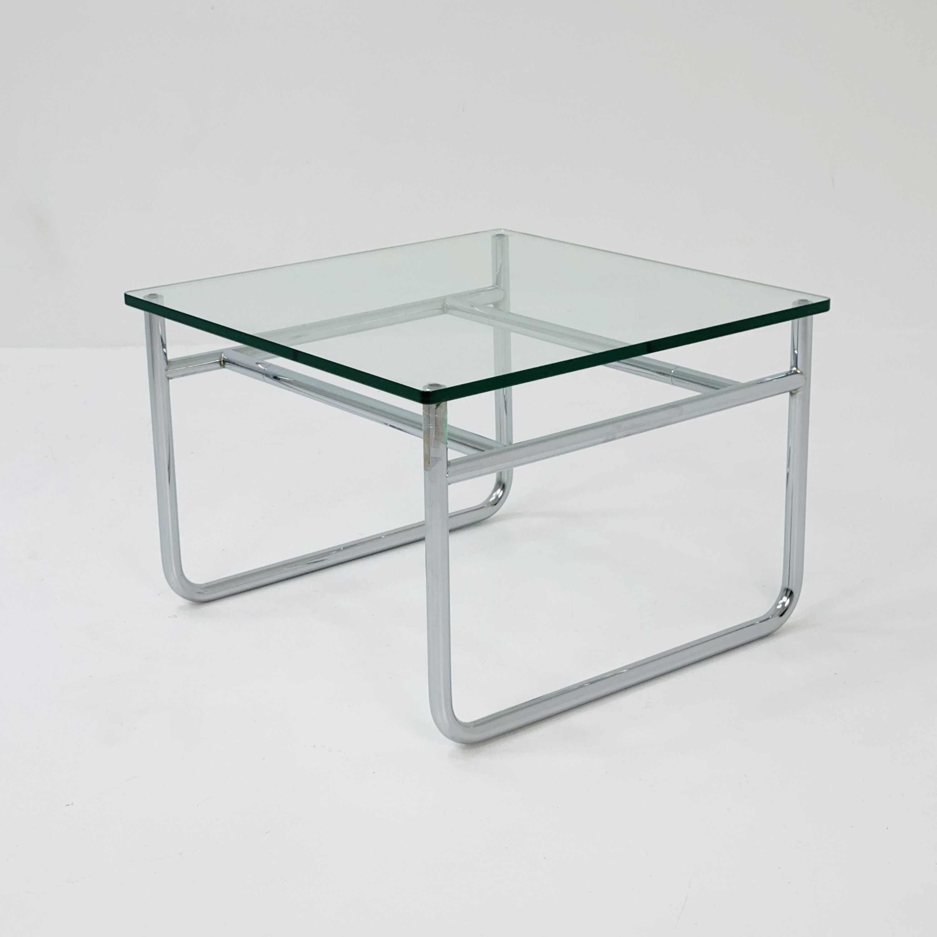 Mid Century Bauhaus Coffee Table Chrome and Glass 1980s France Etsy UK