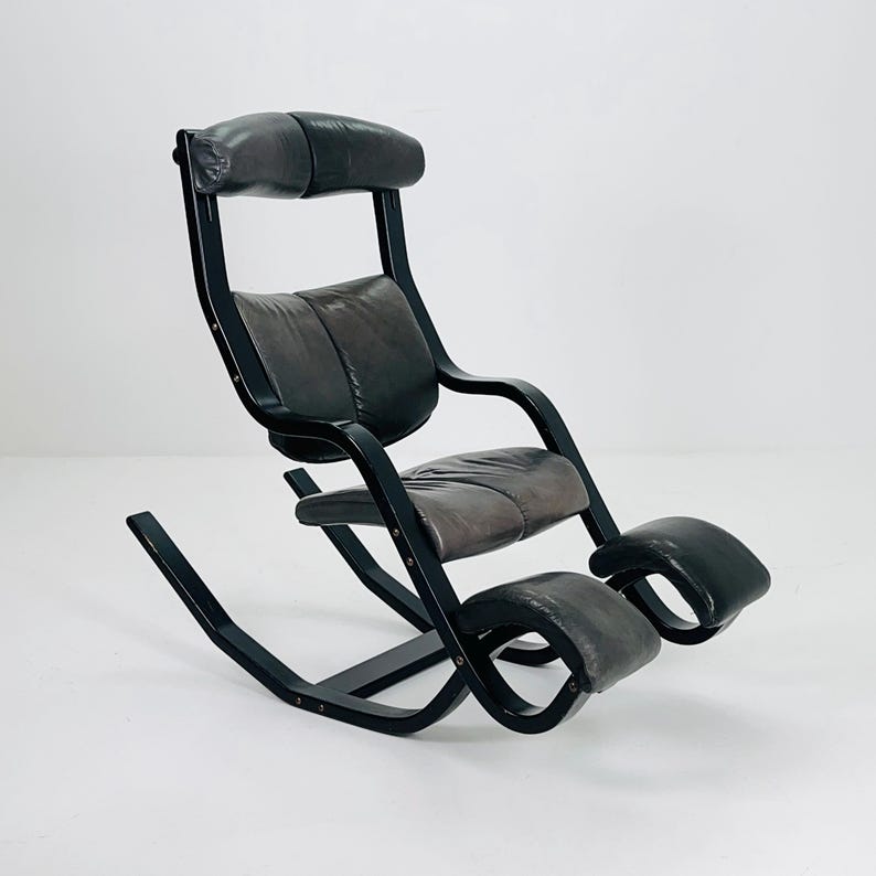 Mid-century “gravity” Rocking Lounge Chair by Peter Opsvik for Stokke ...