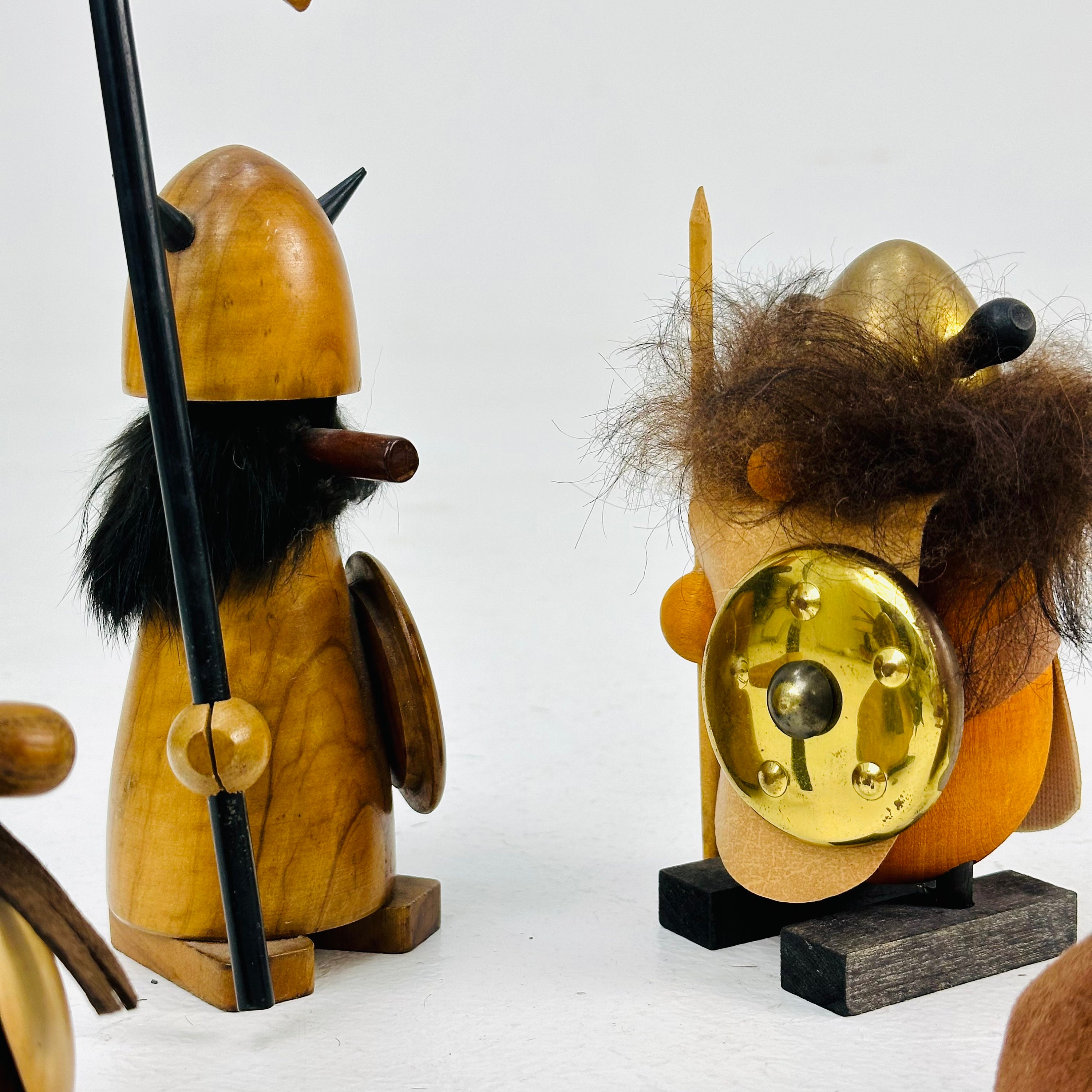 Mid Century Viking Handcrafted Figurines Set 1960s , Made in