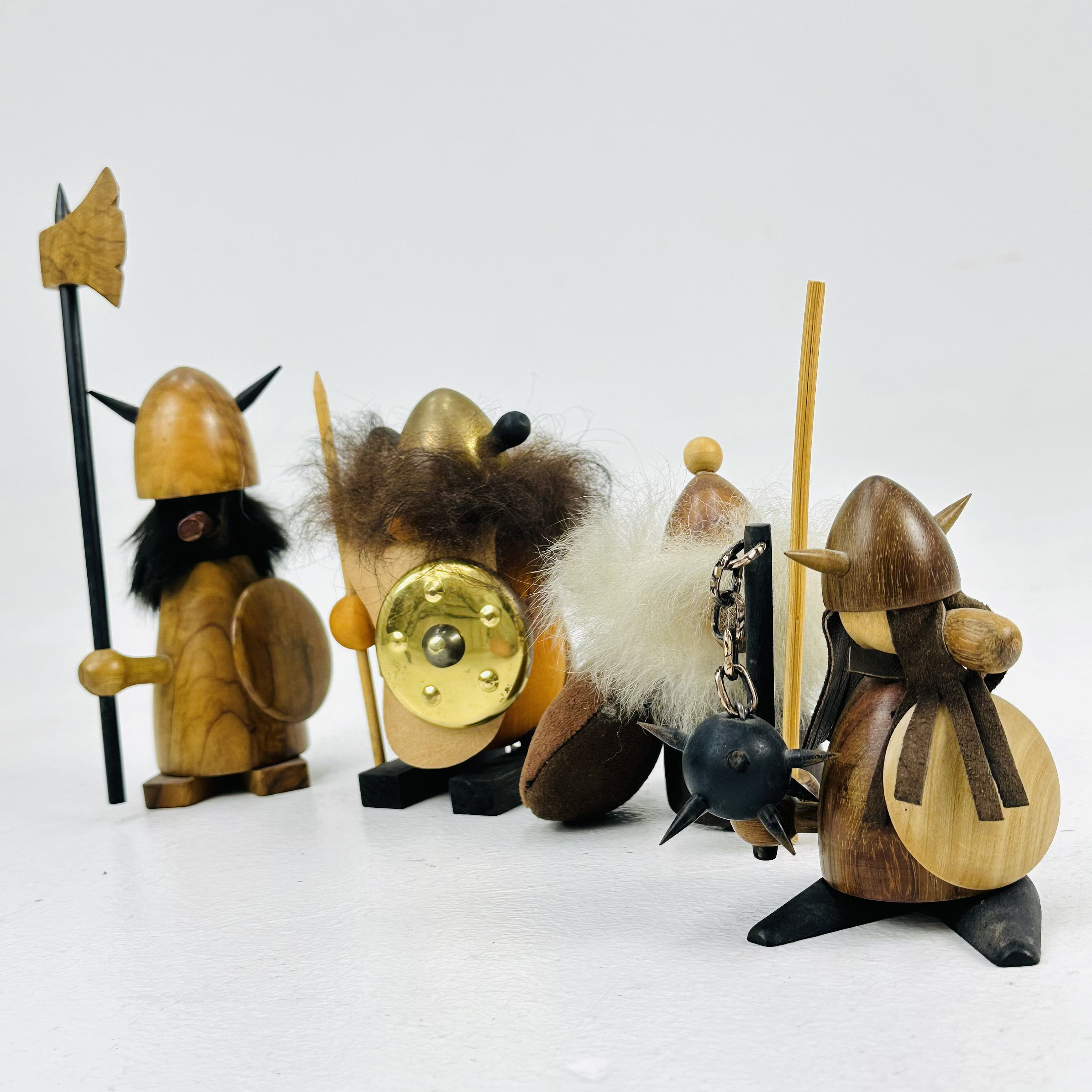 Mid Century Viking Handcrafted Figurines Set 1960s , Made in