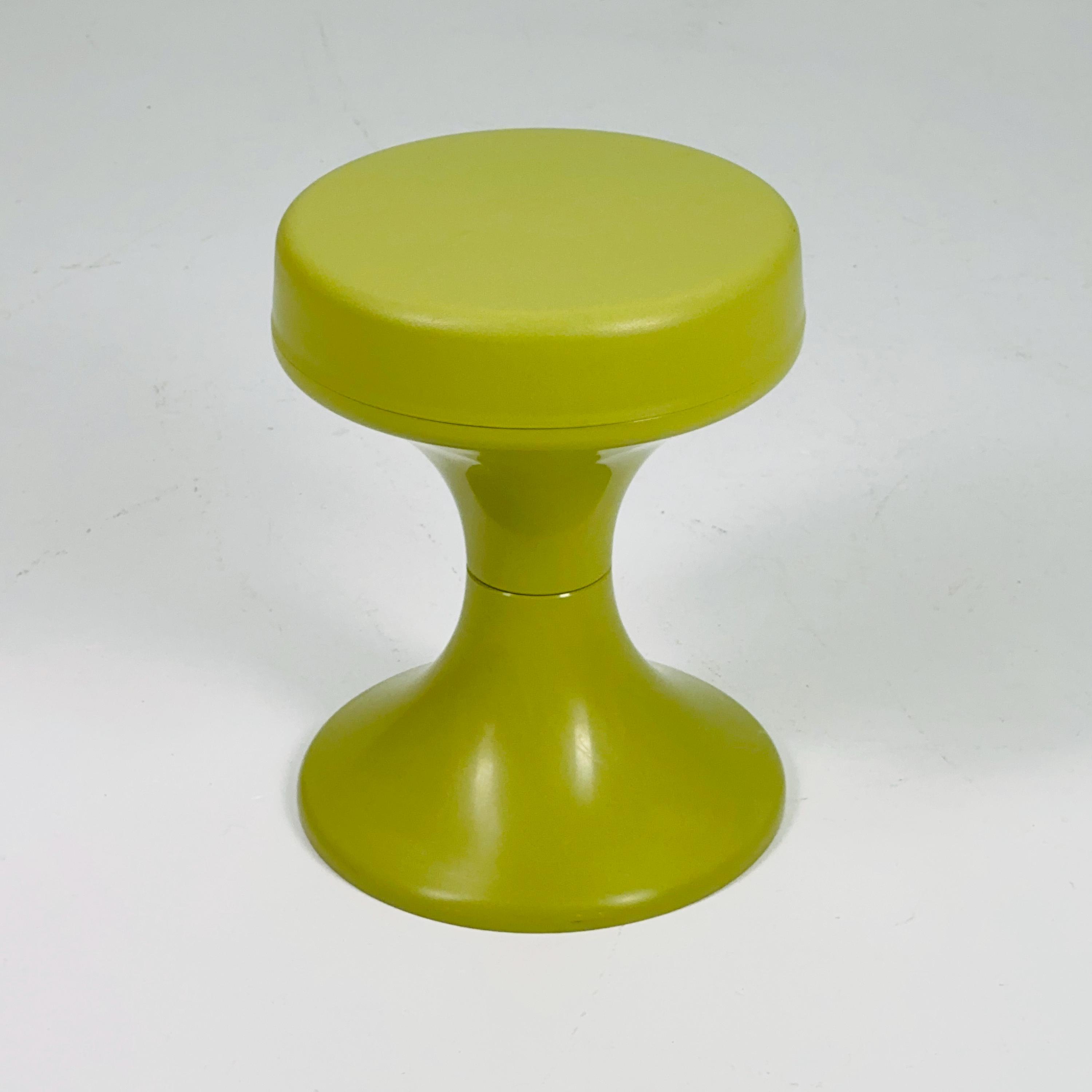 小物 90s VINTAGE STOOL Space Age Green Stool by Isoklepa - Space Age Stool - Tulip Stool