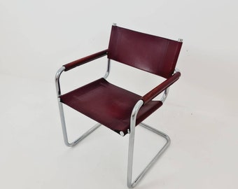 1 of 10 Congac wine red Model MG5 Centro Studi  chair by Mart Stam & Marcel Breuer 1970s