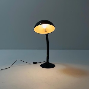 Mid century Elio Martinelli for Martinelli Luce Black Flex Calotta 660 Desk Lamp, Italy 1970