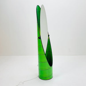 Space age green  , &quot;Roulette&quot; floor mirror with backlight 1960s, AB Nybrofabriken, Fröseke, Sweden