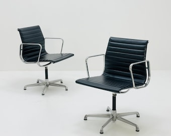 1 of 2 Charles & Ray Eames office /desk Chairs with Arms by ICF Italy 1980s