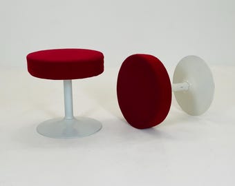 Mid-Century Tulip Stool – Red Space Age Design, 1970s Germany (1 of 2)