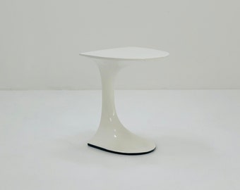 Rare Space age white end table /side table 1970s