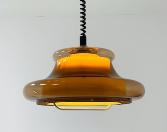 ミッドセンチュリーオレンジ「バグアイ」ペンダントランプ：宇宙時代の