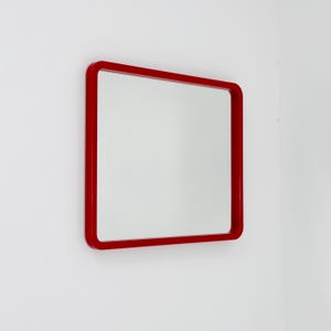 Space Age Red Wall Mirror — Germany 1970s