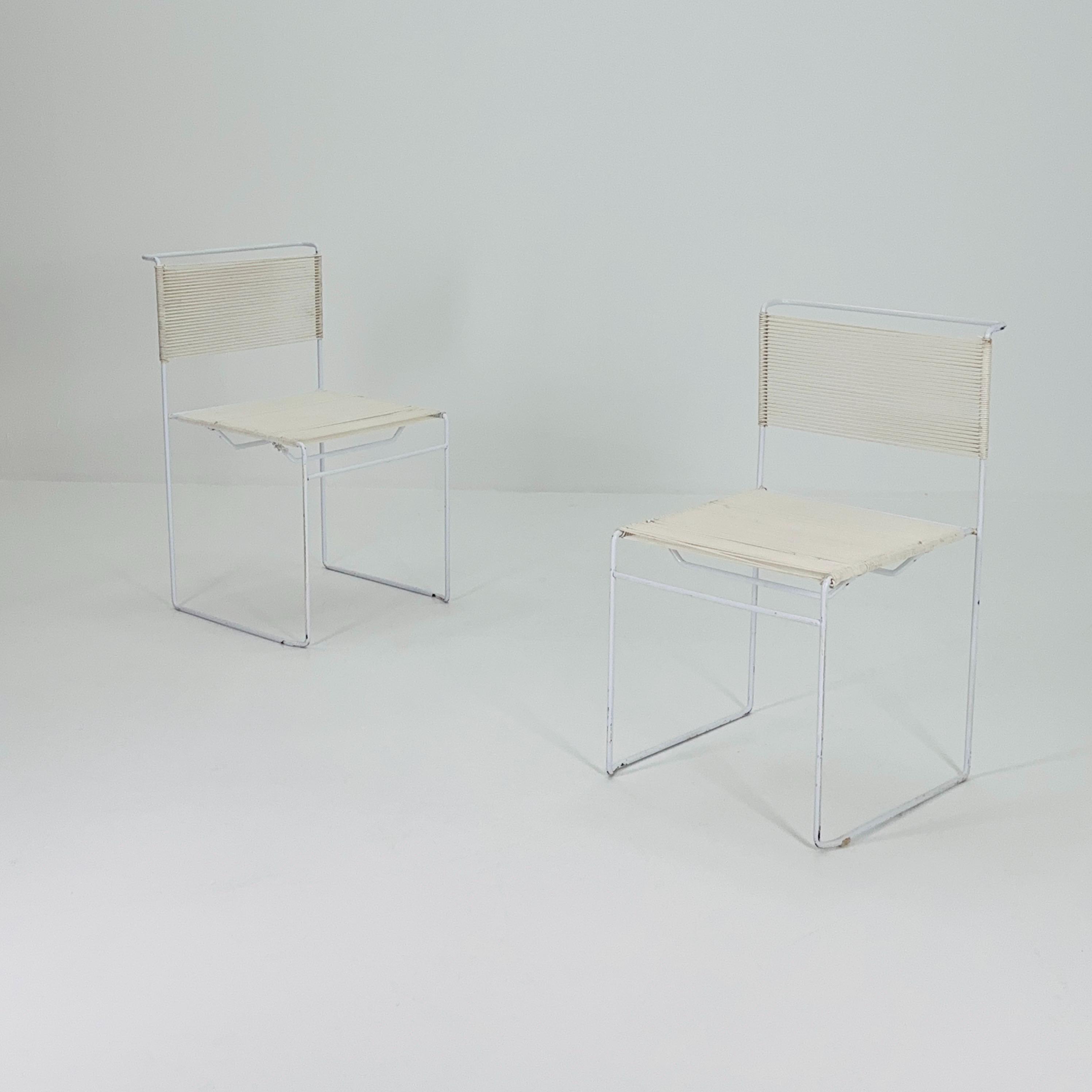 Set of 2 Giandomenico Belotti “spaghetti” Chairs for Fly Line