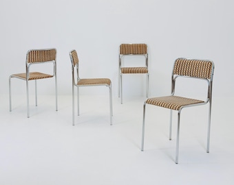 set of 4 mid century Bauhaus dining chairs by 1980s Germany