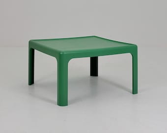 Mid Century vierkante MOD acryl groene salontafel van Poschinger Pur-Möbel Horn Duitsland jaren 70