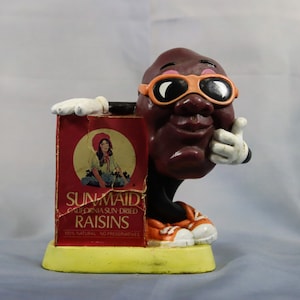 California Raisins 1987 vinyl three-dimensional bank