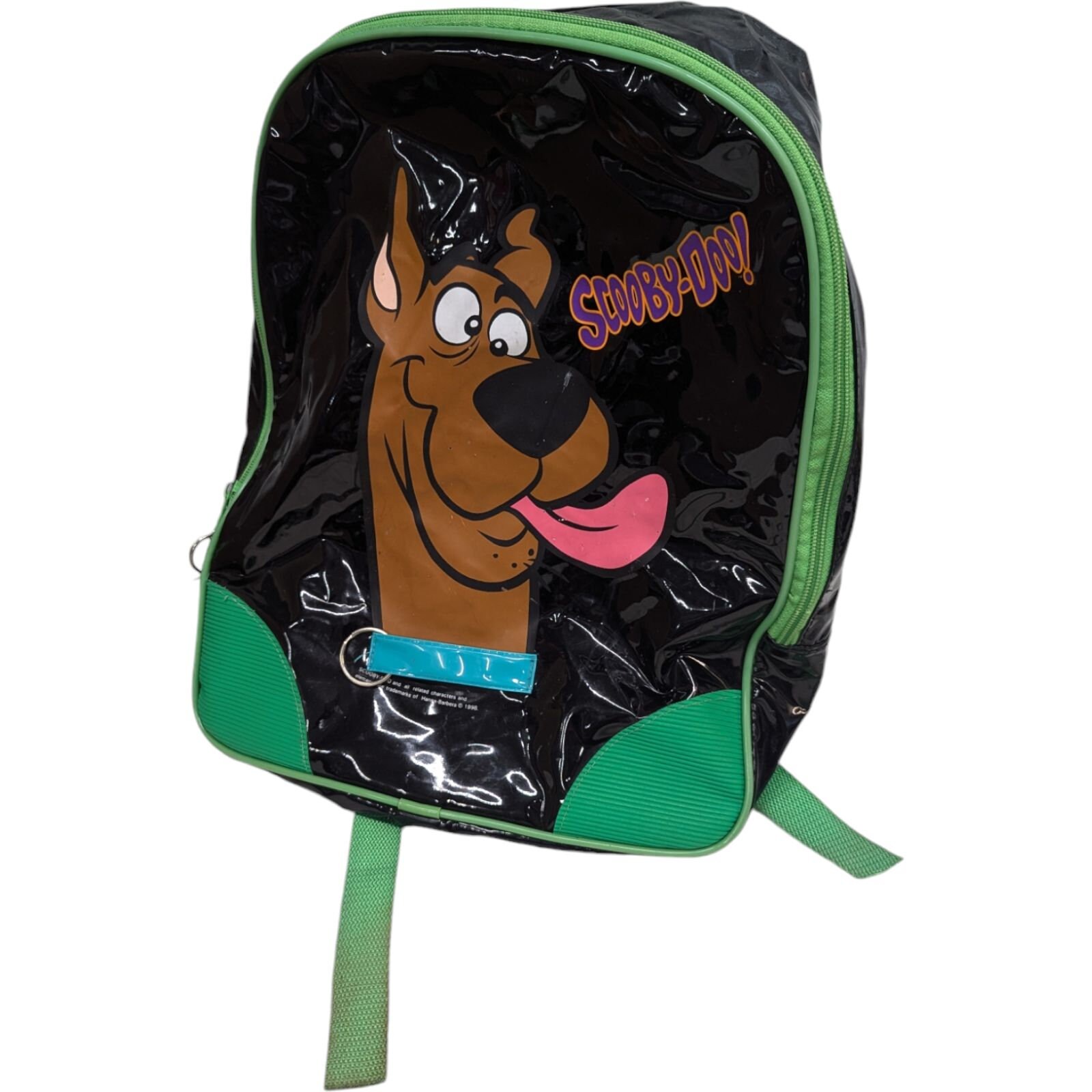 1998 Scooby Doo Cartoon Network Black Pleather Kids Backpack
