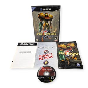 Metroid Prime Nintendo GameCube 2002 Black Label CIB Completo DOL-GM8E-USA