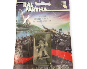 Ral Partha 02-307 Caballero Heroico (Personaje Jugador) Guerrero Luchador Paladín Nuevo en Caja