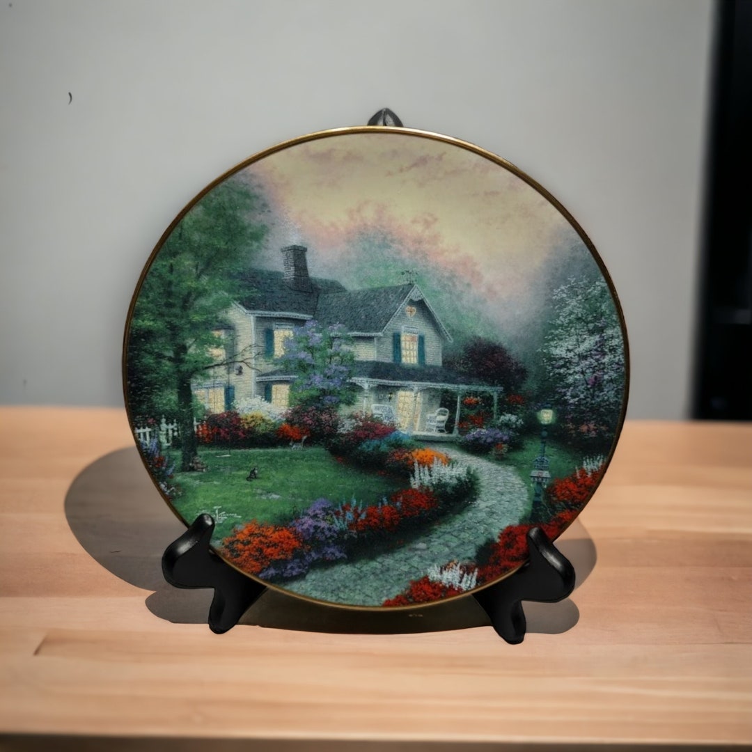 Vintage Thomas Kinkade Collectible Plates by the Edwin M