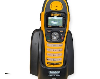 Uniden WXI2077 DECT 6.0 Submersible Waterproof Cordless Handset with Base Yellow