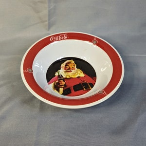 Vintage Coca-Cola Santa Claus 7.5-inch plastic dish