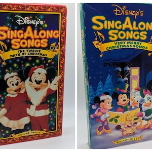 Walt Disney Home Video Sing Along Songs Christmas VHS tapes
