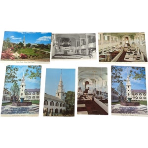 Collection de cartes postales Trinity Church Newport RI - Différentes tailles, bon état